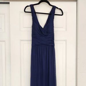 David's Bridal Navy Bridesmaid Dress Size 6